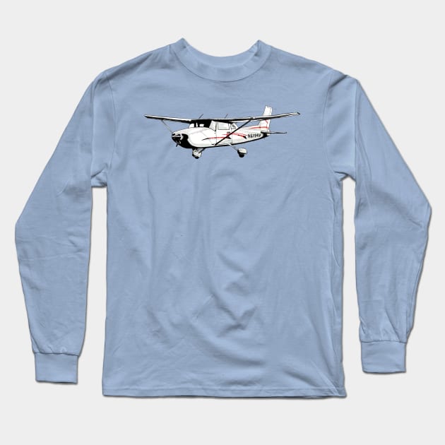 Cessna 172 Long Sleeve T-Shirt by Ashdoun